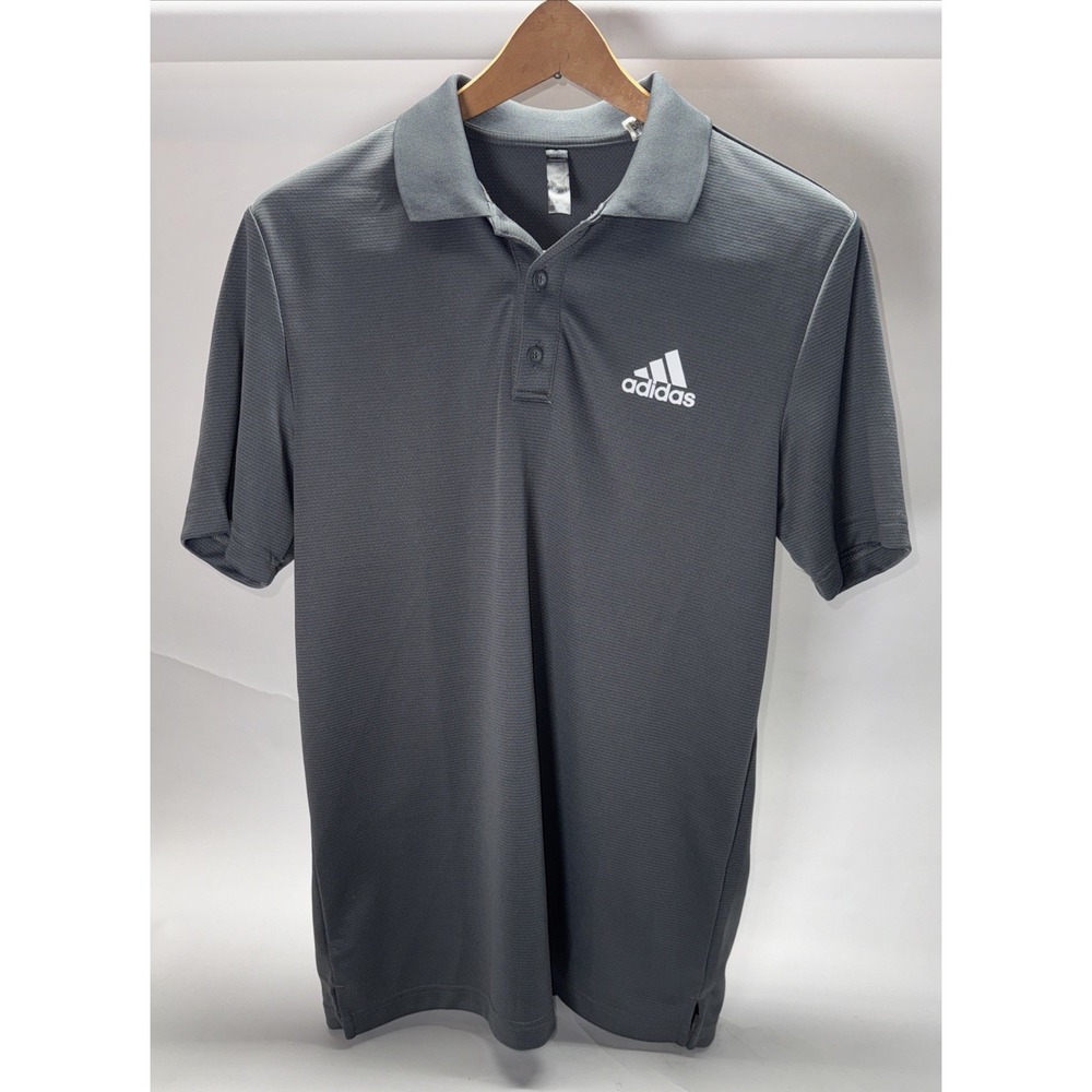 Adidas Polo Shirt Mens Small Black Golf Primegreen Casual Pullover